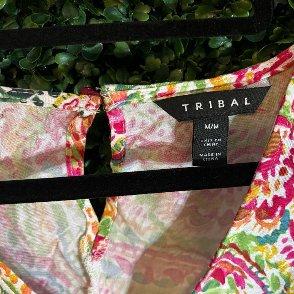 EUC! Tribal Brand mini dress in vibrant paisley-like pattern! Size Medium! - Picture 12 of 12
